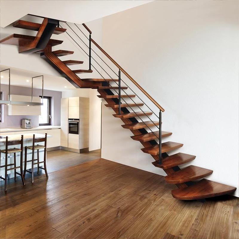 Лестницы на металлокаркасе с деревянными ступенями фото
